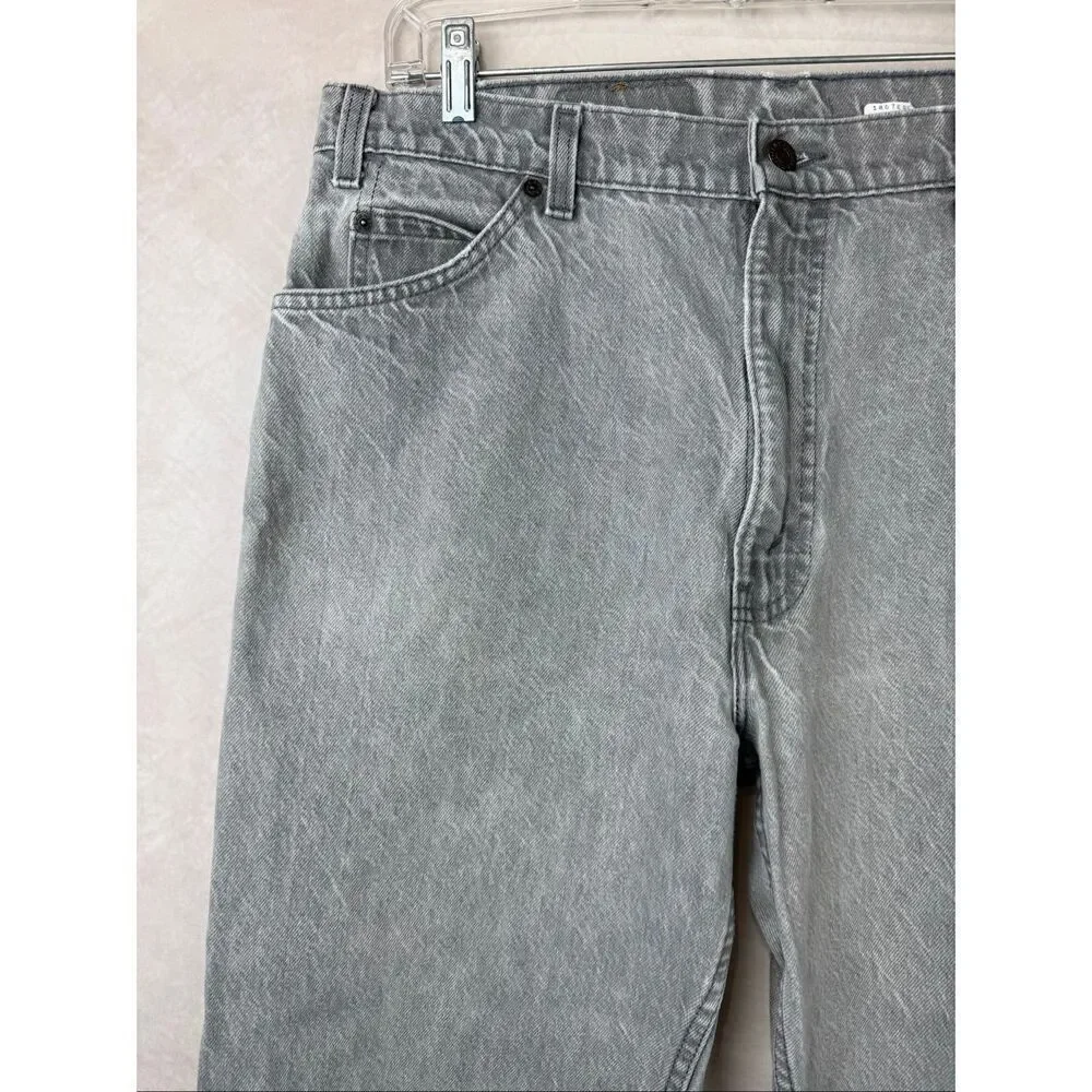 Vintage Men’s Orange Tab Levi’s 550 Light Gray RARE 34x29” 11/93